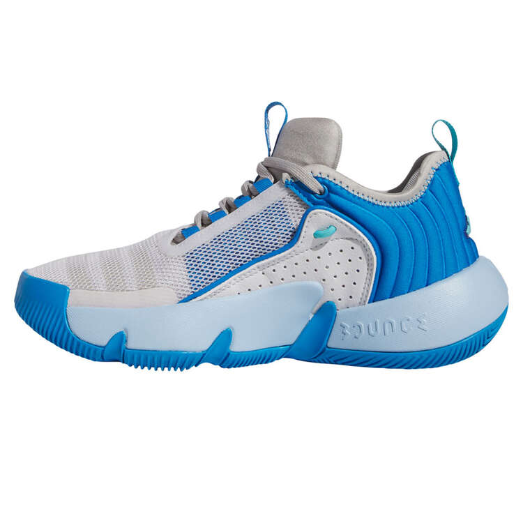 adidas Trae Unlimited GS Kids Basketball Shoes Grey/Blue US 4, Grey/Blue, rebel_hi-res