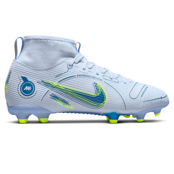 Nike Mercurial Superfly 8 Academy Kids Football Boots, Grey/Blue, rebel_hi-res