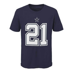 Dallas Cowboys Ezekiel Elliott 2020 Kids Essential Tee Navy S, Navy, rebel_hi-res
