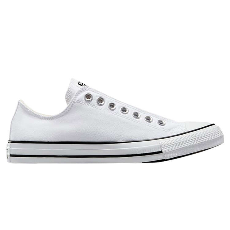 Converse Chuck Taylor All Star Slip On Low Womens Casual Shoes, White/Black, rebel_hi-res