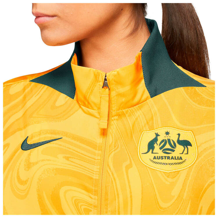 Nike Australia Womens Dri-FIT Football Jacket, Gold, rebel_hi-res