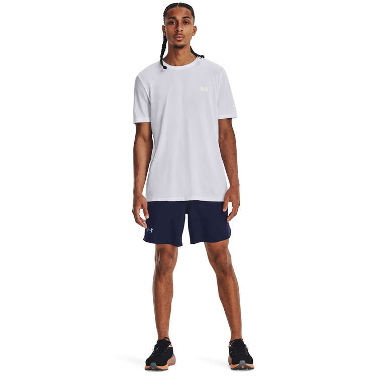 Under Armour Mens UA Launch 7-inch Running Shorts, Navy, rebel_hi-res