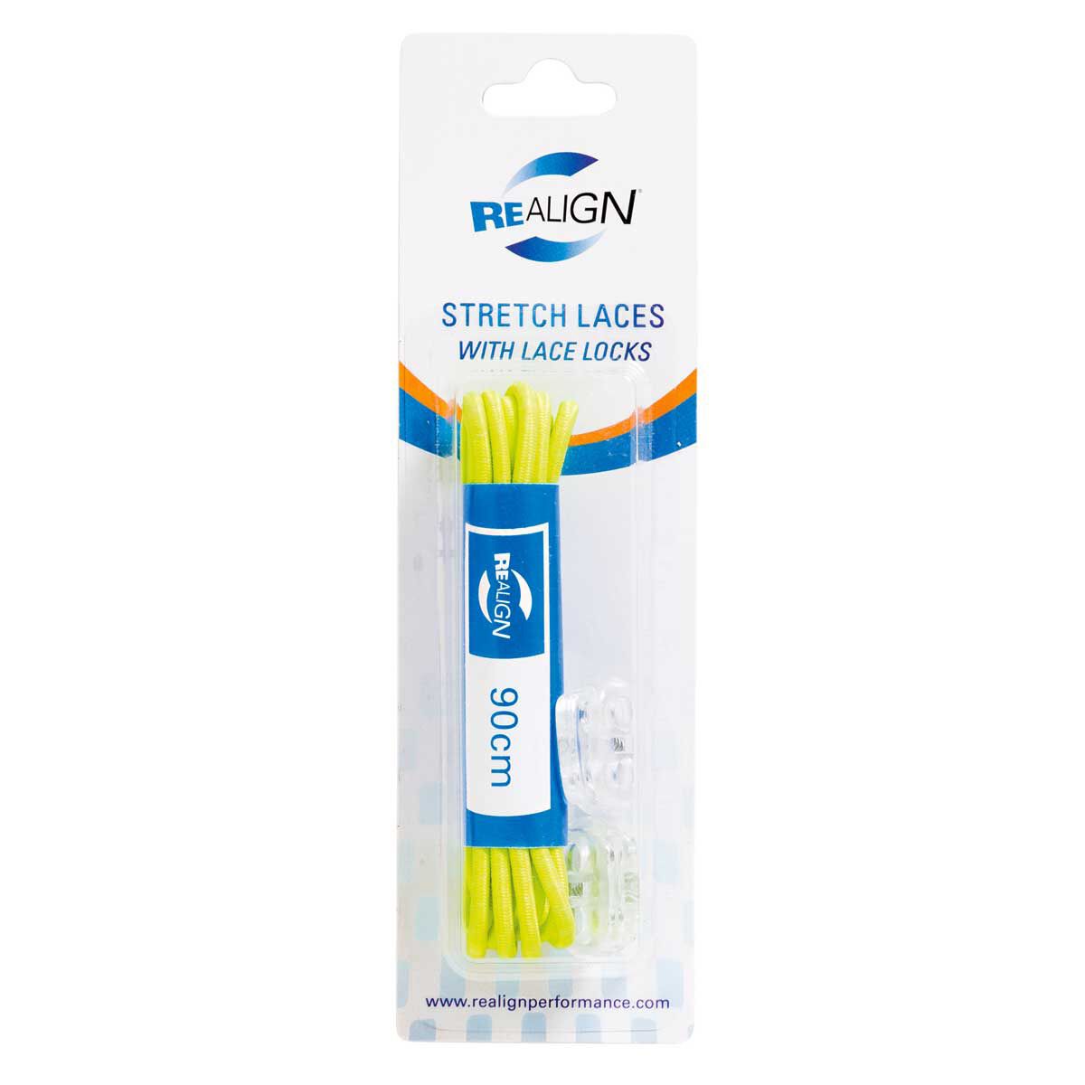 Realign 90cm Stretch Shoe Laces Yellow 