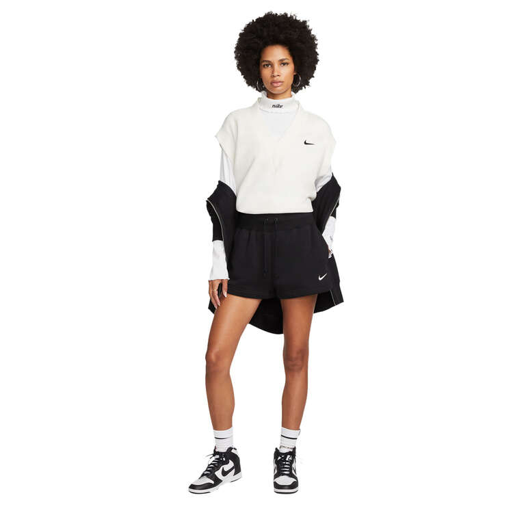 Nike Womens Sportswear Phoenix Fleece High Waisted Oversized Shorts, Black, rebel_hi-res