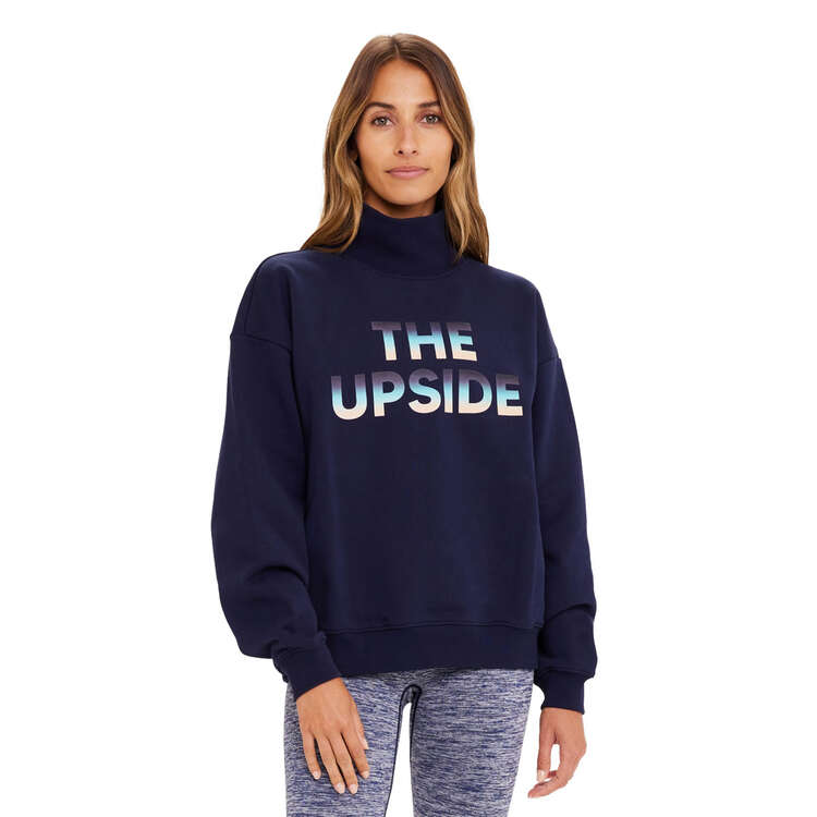 The Upside Womens Clementine Crew Sweatshirt, Blue, rebel_hi-res