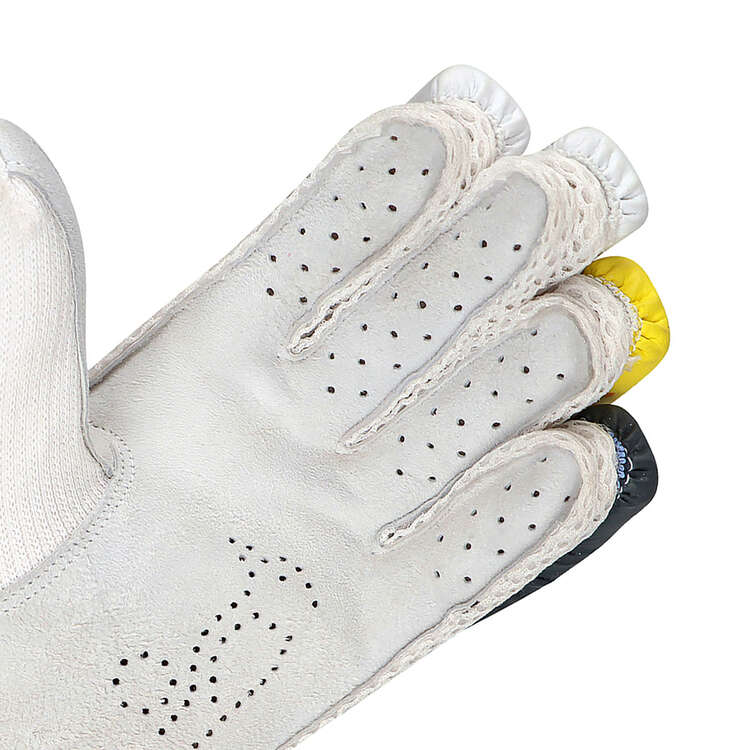 Kookaburra Pixel Mega Junior Cricket Batting Gloves White/Yellow Youth Right Hand, White/Yellow, rebel_hi-res