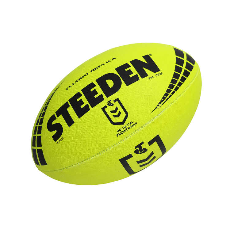 Steeden NRL Fluro Replica 11in Rugby Ball, , rebel_hi-res