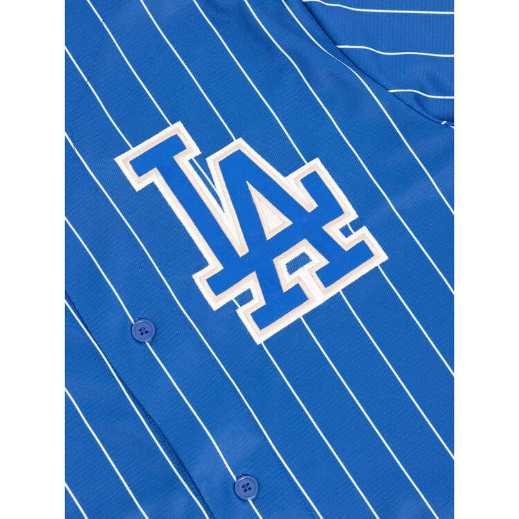 Los Angeles Dodgers Mens Pinstripe Replica Jersey, Blue, rebel_hi-res