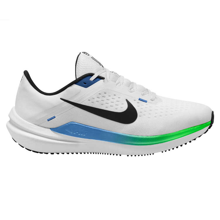 Nike Air Winflo 10 Mens Running Shoes, White/Blue, rebel_hi-res