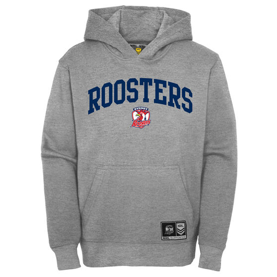 Sydney Roosters Boys NRL Collegiate Hoodie, Grey, rebel_hi-res
