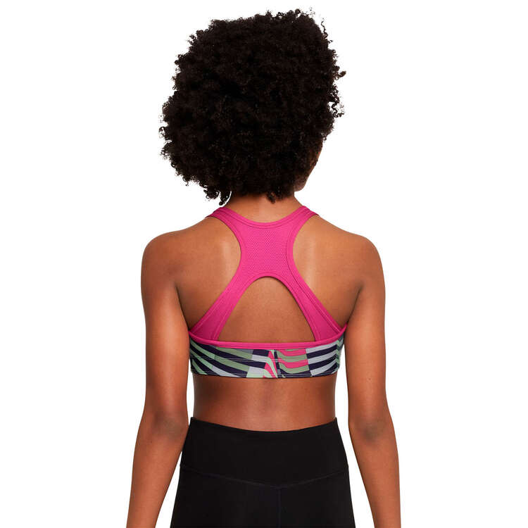 Nike Girls Swoosh Reversible Bra Pink/Print XS, Pink/Print, rebel_hi-res