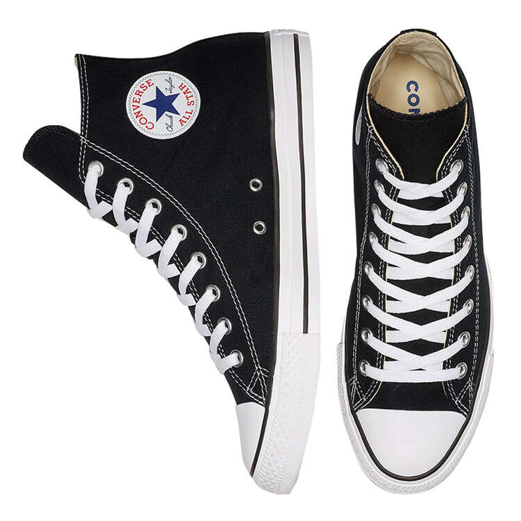 Converse Chuck Taylor All Star Hi Top Casual Shoes, Black/White, rebel_hi-res