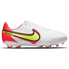 Nike Tiempo Legend 9 Pro Kids Football Boots White/Yellow US 4, White/Yellow, rebel_hi-res