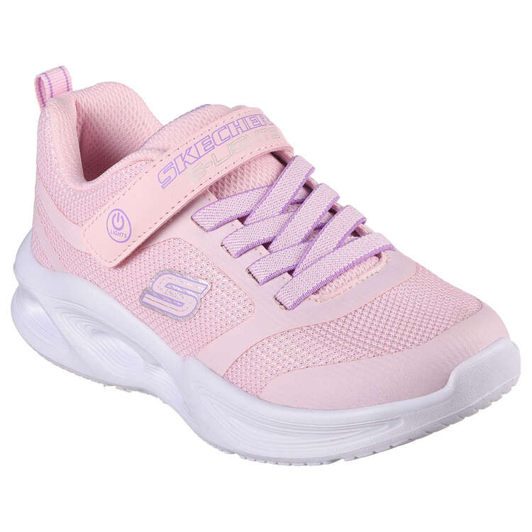 Skechers Sola Glow PS Kids Running Shoes, Pink, rebel_hi-res