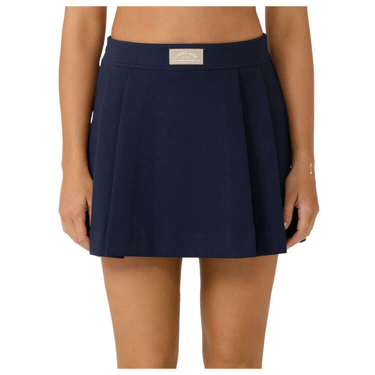Lorna Jane Womens Tiebreaker Sports Skirt, Navy, rebel_hi-res