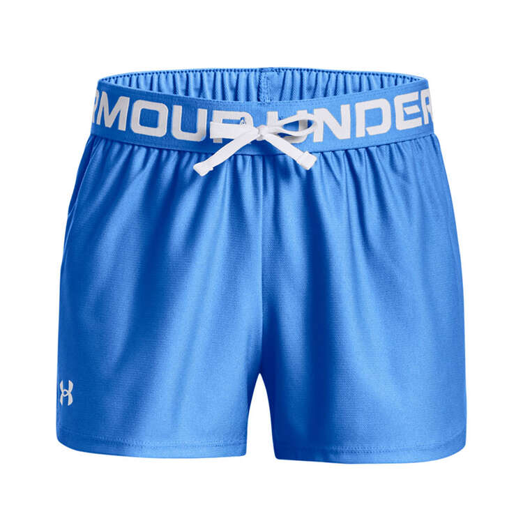 Under Armour Girls Play Up Shorts, Blue, rebel_hi-res