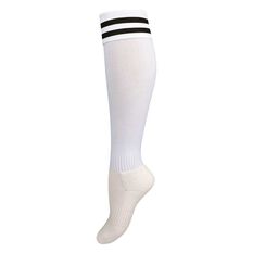 Burley Kids Football Socks White  /  black US 2 - 8, White  /  black, rebel_hi-res