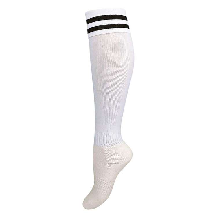Burley Kids Football Socks, White  /  black, rebel_hi-res