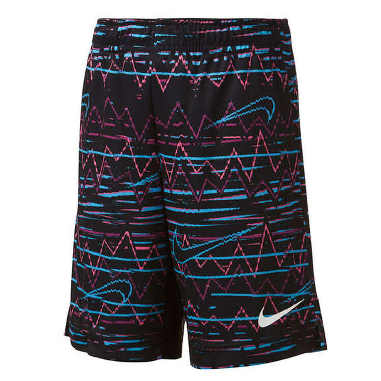 Nike Boys Dri-FIT Be Real AOP Shorts, Black, rebel_hi-res