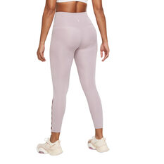 Nike Womens Yoga Dri-FIT High Waisted 7/8 Cut Out Tights Purple XS, Purple, rebel_hi-res