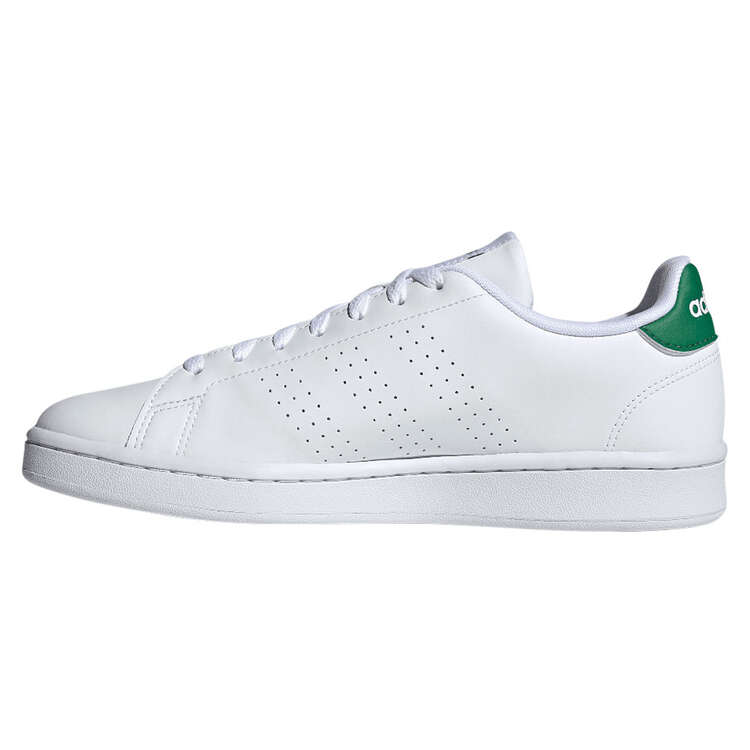adidas Advantage Casual Shoes White/Green US Mens 4 / Womens 5, White/Green, rebel_hi-res