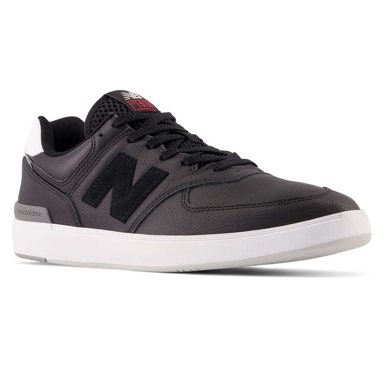 New Balance Court 574 Mens Casual Shoes, Black/White, rebel_hi-res