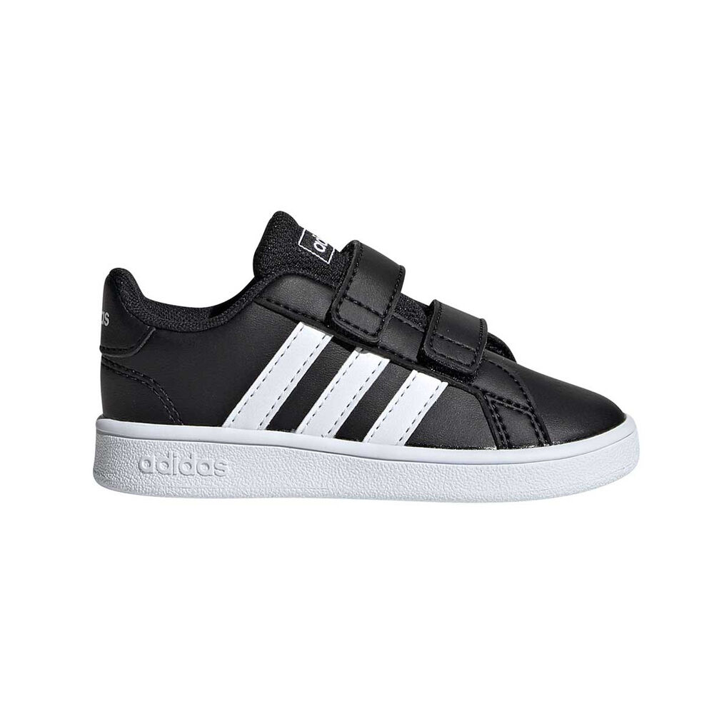 adidas Grand Court Toddler Shoes Black / White US 4 | Rebel Sport