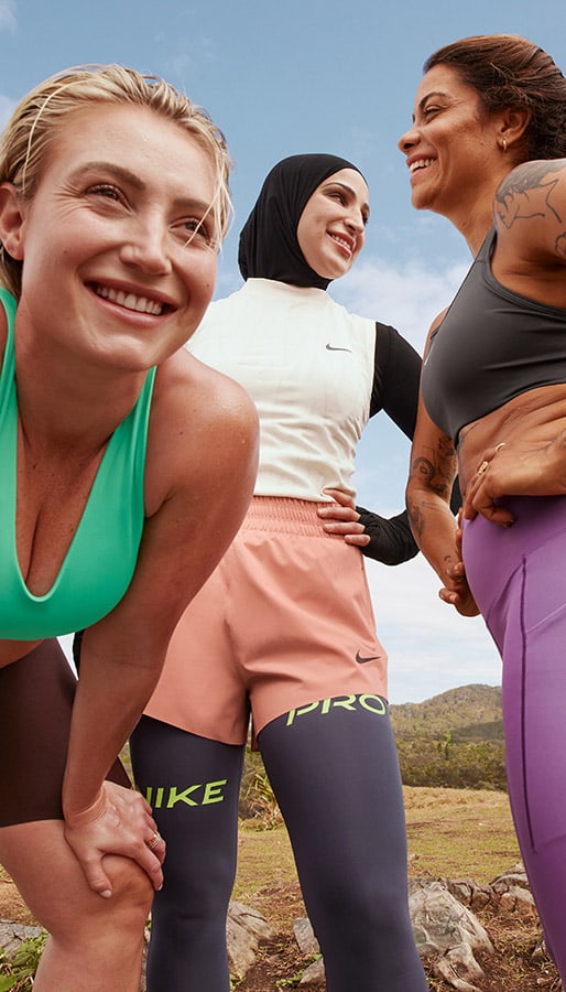 Women's Nike Pro Hyperwarm Tights Mesh M Black Volt Running Training