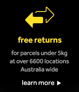 Free Returns with Parcel Point and Australia Post - view terms & conditions.