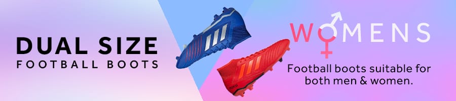 Shop a range of dual size football boots for both men and women at rebel